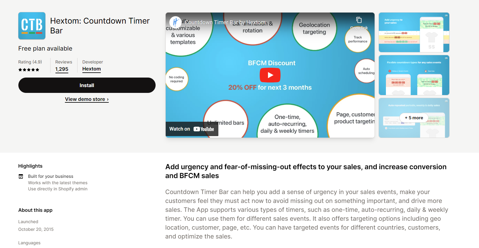 Countdown Timer shopify app